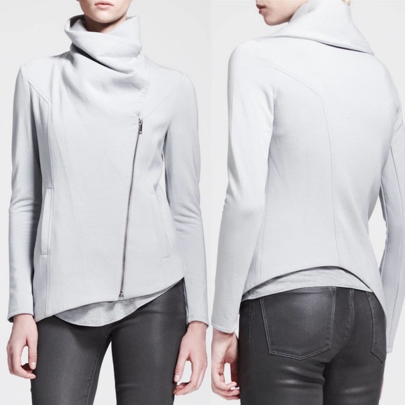 Helmut Lang Jackets & Blazers - Helmut Lang Villous Gray Asymmetrical Knit Jacket